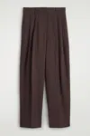 Cos Relaxed Fluid Wide-leg Pants In Red