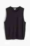 Cos Relaxed Knitted Silk Vest In Brown
