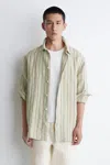Cos Relaxed Linen Shirt In Beige