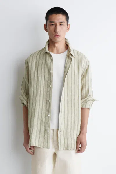 Cos Relaxed Linen Shirt In Beige