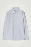 Cos Relaxed Oxford Shirt In Blue In Blue