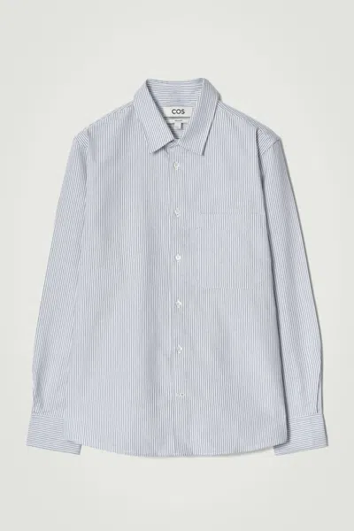 Cos Relaxed Oxford Shirt In Blue