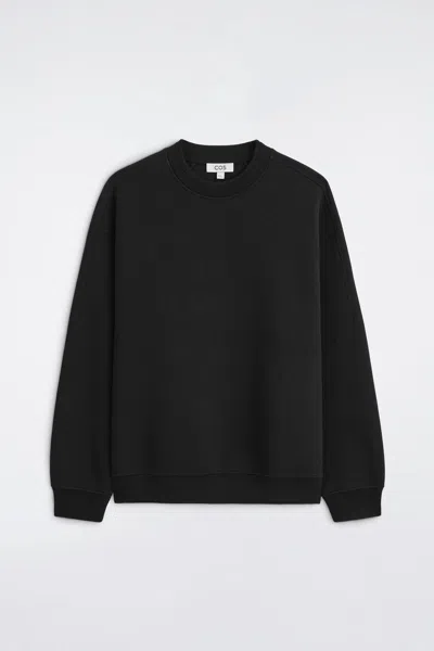 Cos Relaxed Scuba Sweatshirt In Black