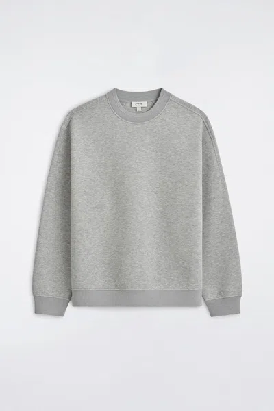 Cos Relaxed Scuba Sweatshirt In Gray