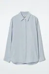 Cos Relaxed Striped Shirt In Blue