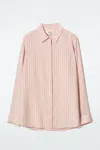 Cos Relaxed Striped Shirt In Pink