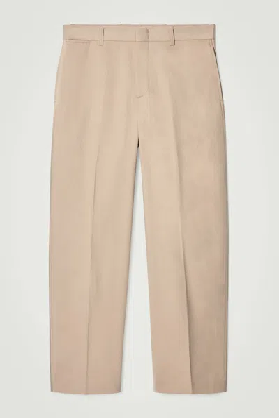 Cos Relaxed Tapered Chinos In Beige