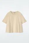 Cos Relaxed Trapeze T-shirt In Beige