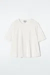 Cos Relaxed Trapeze T-shirt In White