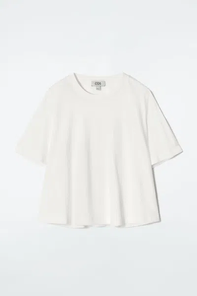 Cos Relaxed Trapeze T-shirt In White