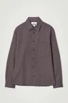 Cos Relaxed Twill Shirt In Brown