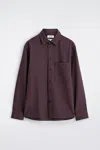 Cos Relaxed Twill Shirt In Red In Red
