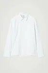 Cos Relaxed Twill Shirt In White