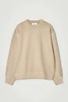 Cos Relaxed Washed-cotton Sweatshirt In Beige