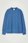 Cos Relaxed Washed-cotton Sweatshirt In Blue