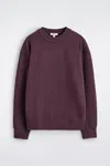 Cos Relaxed Washed-cotton Sweatshirt In Red