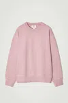 Cos Relaxed Washed-cotton Sweatshirt In Pink