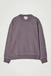 Cos Relaxed Washed-cotton Sweatshirt In Red