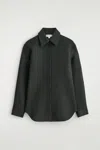 Cos Relaxed Wool Shirt In Green