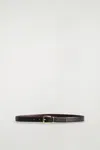 Cos Reversible Leather Belt In Brown