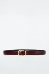 Cos Reversible Leather Belt In Red