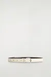 Cos Reversible Leather Belt In White