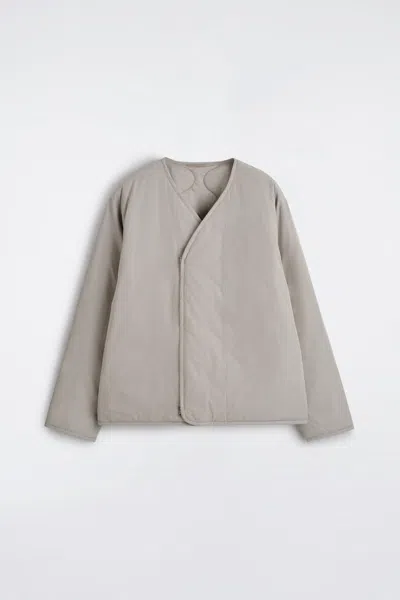 Cos Reversible Quilted Jacket In Gray