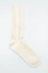 Cos Ribbed Cashmere Socks In White