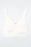 Cos Ribbed-knit Bralette In White