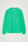 Cos Ribbed-knit Jumper In Green