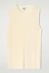 Cos Ribbed-knit Tank Top In White