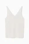 Cos Ribbed-knit Tank Top In White