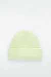 Cos Ribbed Mohair Beanie In Green