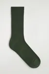Cos Ribbed Silk Socks In Green