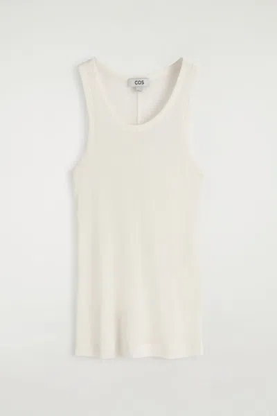 Cos Ribbed Silk Tank Top