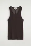 Cos Ribbed Silk Tank Top