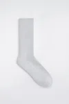 Cos Ribbed Socks In Gray