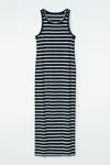 Cos Ribbed Tube Dress In Blue