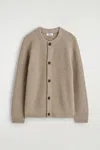 Cos Ribbed Wool Crew-neck Sweater In Neutral