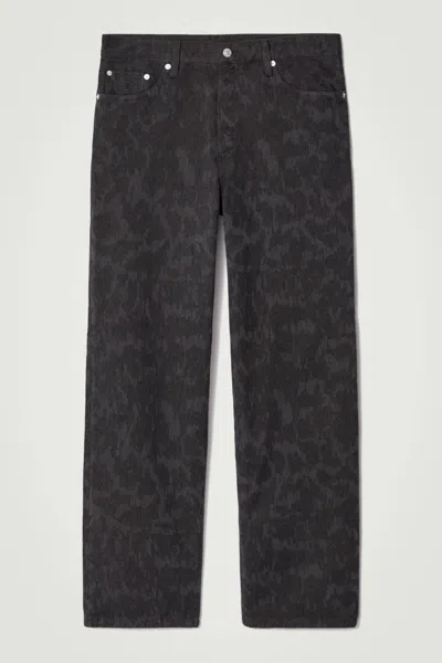 Cos Rider Lasered-denim Jeans - Wide In Black