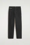Cos Rider Raw Selvedge Straight-leg Jeans In Black
