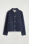 Cos Rinsed-denim Jacket In Blue