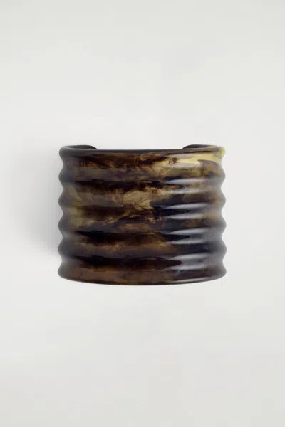 Cos Rippled Cuff In Brown