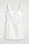 Cos Robe Courte Sculptée Et Texturée In White