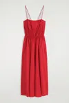 Cos Robe Midi En Coton Froncé