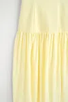 Cos Robe Midi Sculptée À Taille Basse In Yellow