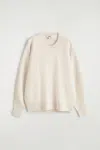 Cos Rounded Double-faced Wool Sweater In Neutral