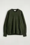 Cos Rounded Double-faced Wool Sweater In Green