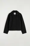 Cos Rounded Jersey Jacket In Black
