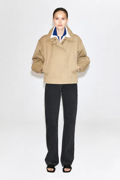Cos Rounded Short Trench Jacket In Sand